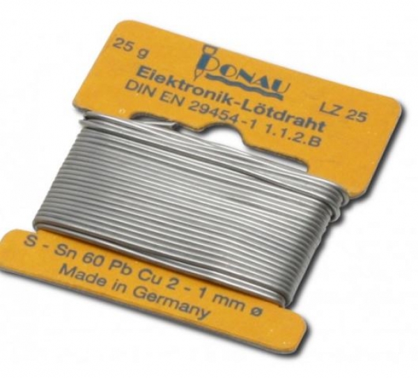 LZ25 Lötzinn Ø 1 mm, Wickel 5 m - 25 g