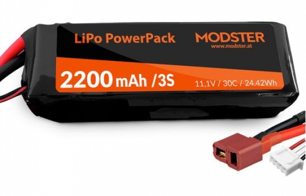 10152 Lipo 11,1/2200 Black 30C Deans/XH