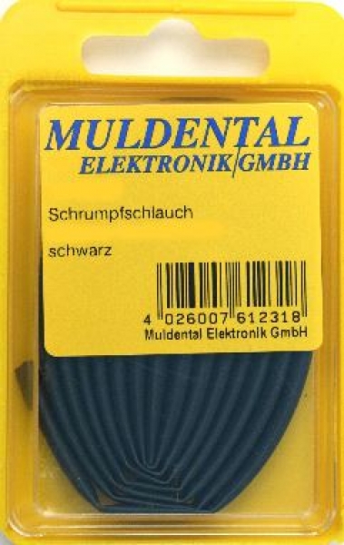 Schrumpfschlauch PO 1,2mm schwarz 1m