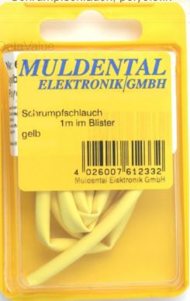 Schrumpfschlauch PO 1,2mm gelb 1m