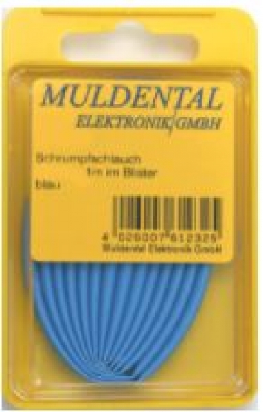 61232 Schrumpfschlauch PO 3,2mm blau 1m