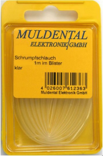 61256 Schrumpfschlauch 6,4mm klar 1m