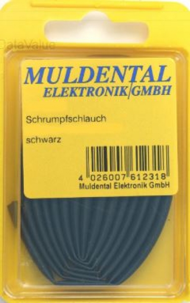 Schrumpfschlauch PO 6,4mm schwarz 1m