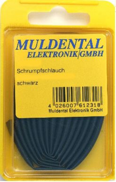 Schrumpfschlauch PO 9,5mm schwarz 1m