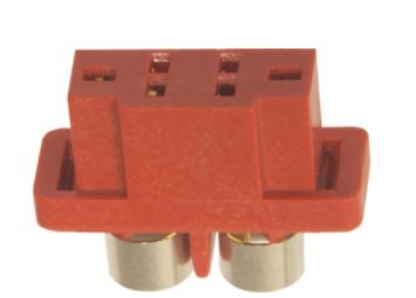 71313 6-Pol Buchse/Akku rot mit Lötring