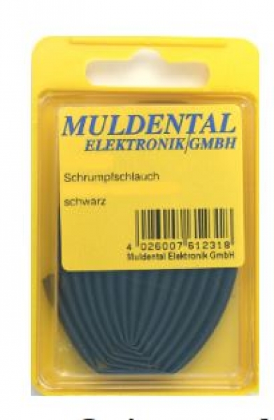 61291 Schrumpfschlauch PO 25,4mm schwarz 1m