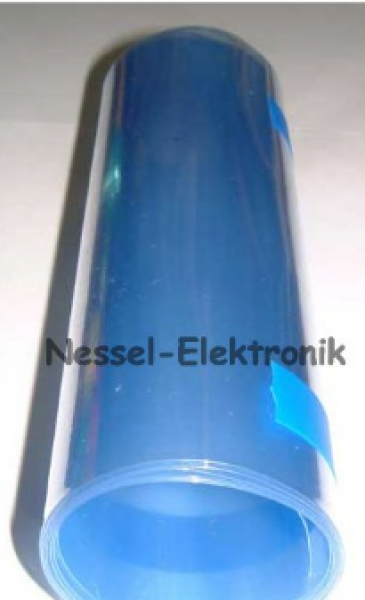 16548 Schrumpfschlauch 53mm transparent / blau 1 mtr.