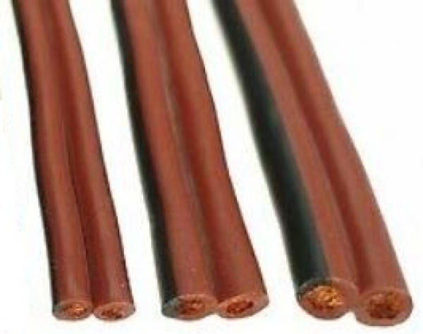 6503 Zwillingslitze Silikon 1,0mm² rot/schwarz Meterware