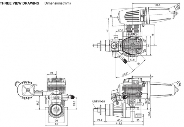 OS15612 OS-MAX 55AX (40K) 8,93cc / 1,7 PS inkl. Schalldämpfer