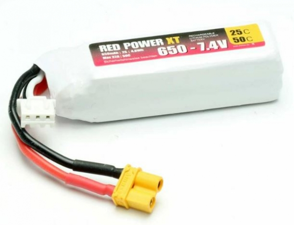 15404 Lipo 7,4/650 RedPower XT25C XT-30/XH