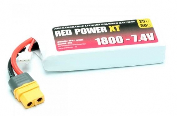 15416 Lipo 7,4/1800 RedPower 25C XT60+/XH