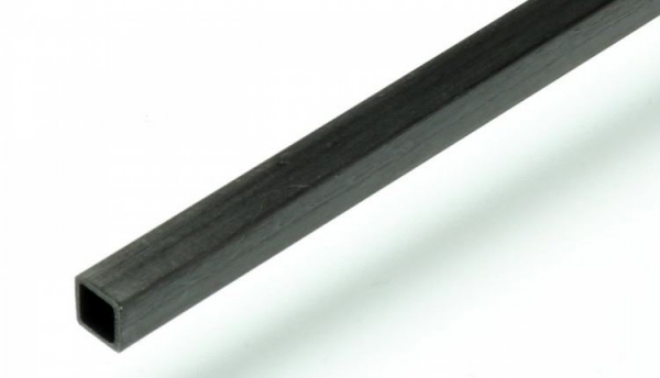 C4284 CFK-Vierkant-Rohr 3x3 / 2x2mm 1 mtr.
