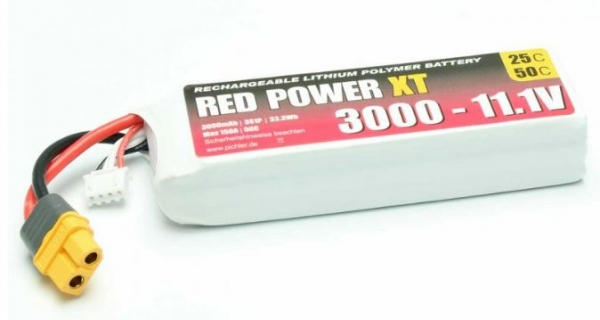 15425 Lipo 11,1/3000 RedPower 25C XT60/XH
