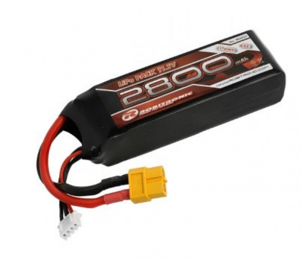 R05259 Robitronic LiPo Akku 2800mAh 3S 45C XT60 (25x34x105)