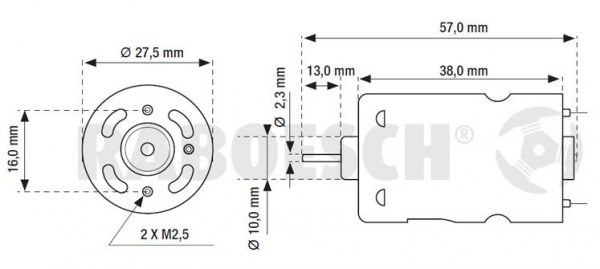 rb109-41 E-Motor Blue-RM 410 7,2V Raboesch