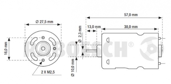 rb109-43 E-Motor Blue-RM 430 12V Raboesch