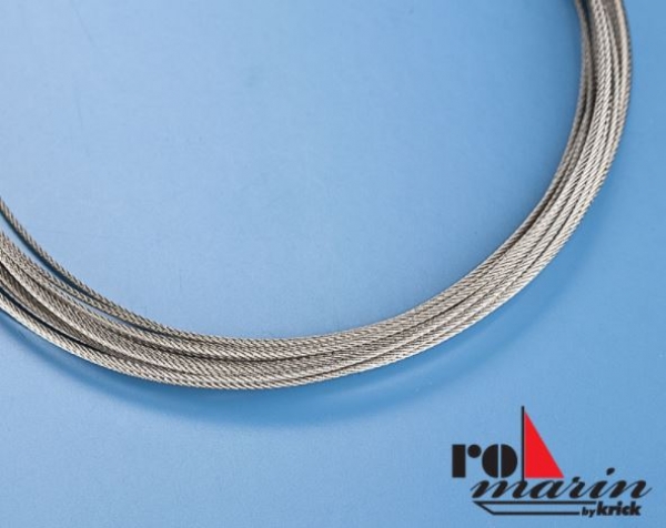 ro1321 Stahlseil 0,8mm 10 mtr. Takellitze