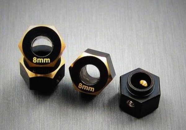 SAMtrx4-4063-8 Radmitnehmer 12mm/TRX-4 Samix +8mm 4 Stück