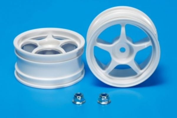53232 1:10 Felgen (2) 5-Speichen weiß 26mm