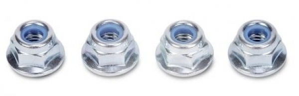 9805557 M4 Radmuttern (Sicherungsmuttern) 4mm silber 4 Stück