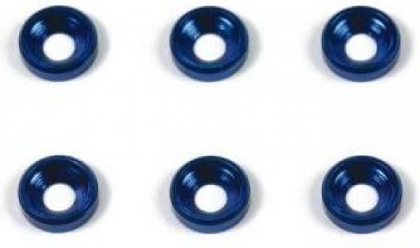 TM111003B M3 Unterlegscheiben für Senkkopfschrauben blau 6 Stück