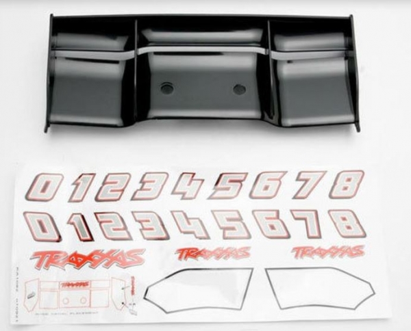 TRX5446 Heckspoiler TRX Revo schwarz + Dekor