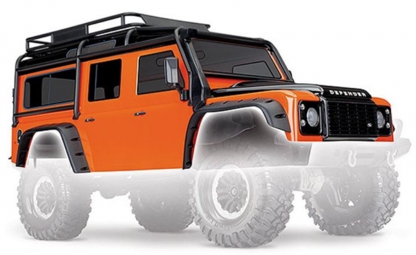 TRX8011A Karosse TRX-4 Land Rover Defender Adventure-Edition orange-schwarz