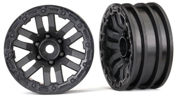 TRX8271 Felgen 1.9/TRX TRX-4 D-Spoke schwarz 2 Stück