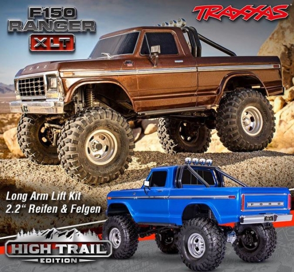 TRX-4 FORD-F150 TRX92046-4 HIGH-TRAIL 1/10 CRAWLER RTR BLAU BRUSHED