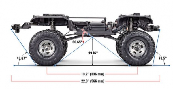 TRX-4 FORD-F150 TRX92046-4 HIGH-TRAIL 1/10 CRAWLER RTR BLAU BRUSHED