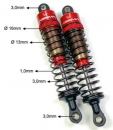 2330040 Stoßdämpfer ALU / rot 55mm 2 Stück