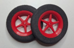 735354 Räder 45/9mm UL/Speichen rot 1 Paar