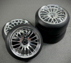 2510053 Reifen/Felgen 1:10/Drift LP chrom 4 Stück