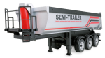 22777 Dreiachs-Sattelauflieger mit Kippmulde 1:18 RTR silber