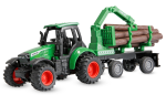 22792 Traktor aus Metall mit Rückeanhänger + Ladekran