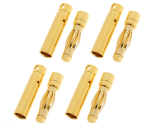 GF-1000-003 Goldkontakt-Stecker/-Buchse 4mm "U" 4 Paar