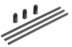 KAV06.100058 Antennenrohre 100mm schwarz Kunststoff 3 Stück