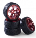 500900177 Reifen/F. 1:10/Road 10Spoke rot 4 Stück