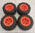 7600 Reifen/F. 1:14 DF-Fun orange 4 Stück