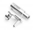 0152A Gabelkopf M3 ALU mit Sicherung 4mm 1 Stück