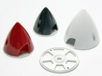 C5902 Spinner 63mm Kunststoff/ALU-Rückplatte rot