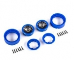 TRX9781-BLKBL TRX4m Felgen Beadlock blau-chrome 2 Stück